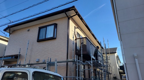 秦野市W様邸塗装工事　足場の解体中です　231218