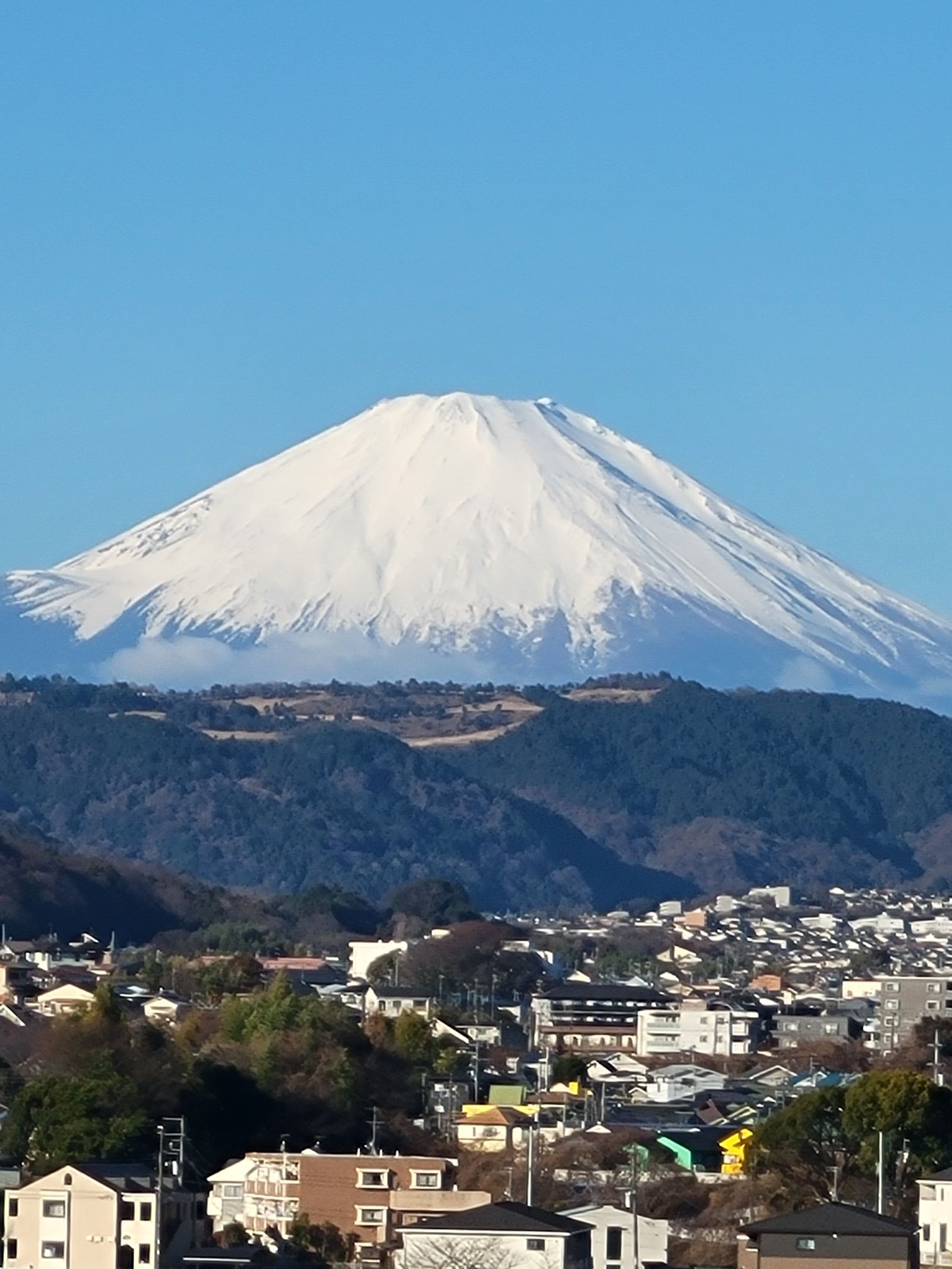 秦野市K様邸 屋根作業中に見えた富士山の風景